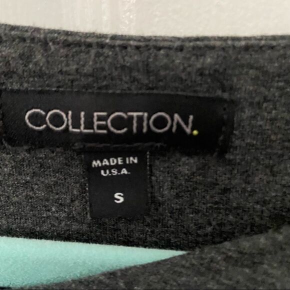 Collection Maternity Dark Heather Gray Spandex Blend Short Sleeve Top - Small - Picture 3 of 8